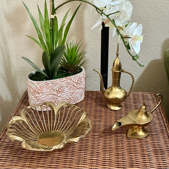 Brass Aftaba Arabian Pitcher Engraved Collectible Lidded Teapot VTG 1970s India - Picture 10 of 16